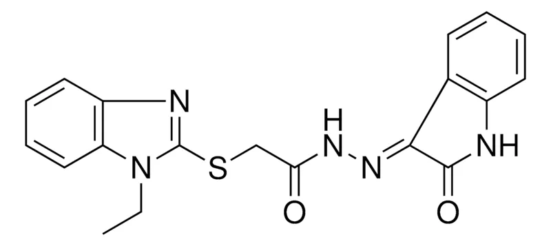 Sigma-Aldrich 2-[(1-ETHYL-1H-BENZIMIDAZOL-2-YL)SULFANYL]-N'-[(3E)-2-OXO-1,2-DIHYDRO-3H-INDOL-3-YLIDENE]ACETOHYDRAZIDE，AldrichCPR