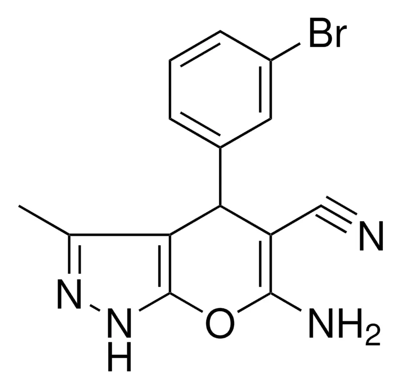 Sigma-Aldrich 6-AMINO-4-(3-BR-PH)-3-METHYL-1,4-DIHYDRO-PYRANO(2,3-C)PYRAZOLE-5-CARBONITRILE,AldrichCPR