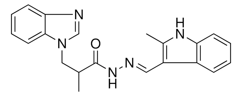 Sigma-Aldrich 3-BENZOIMIDAZOL-1-YL-2-ME-PROPIONIC ACID (2-ME-1H-INDOL-3-YLMETHYLENE)-HYDRAZIDE,AldrichCPR
