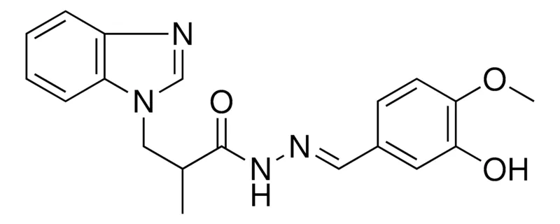 Sigma-Aldrich 3-BENZOIMIDAZOL-1-YL-2-ME-PROPIONIC ACID (3-HO-4-METHOXY-BENZYLIDENE)-HYDRAZIDE，AldrichCPR