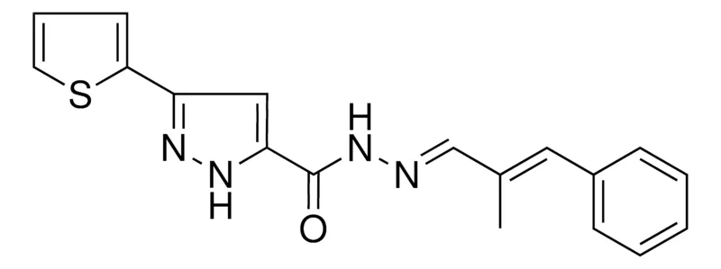 Sigma-Aldrich 5-THIOPHEN-2-YL-2H-PYRAZOLE-3-CARBOXYLIC ACID (2-ME-3-PH-ALLYLIDENE)-HYDRAZIDE,AldrichCPR