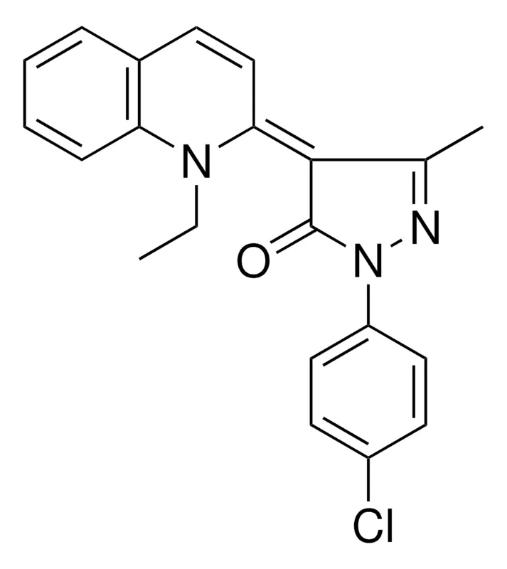 Sigma-Aldrich 2-(4-CL-PH)-4-(1-ETHYL-1H-QUINOLIN-2-YLIDENE)-5-METHYL-2,4-DIHYDRO-PYRAZOL-3-ONE,AldrichCPR