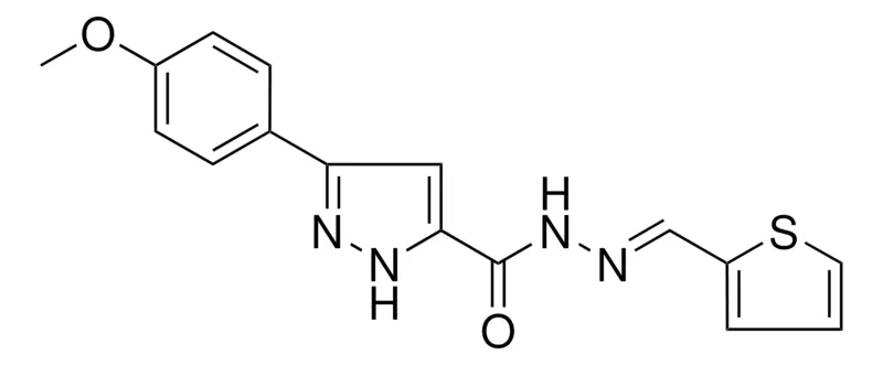 Sigma-Aldrich 5-(4-MEO-PHENYL)-2H-PYRAZOLE-3-CARBOXYLIC ACID THIOPHEN-2-YLMETHYLENE-HYDRAZIDE,AldrichCPR