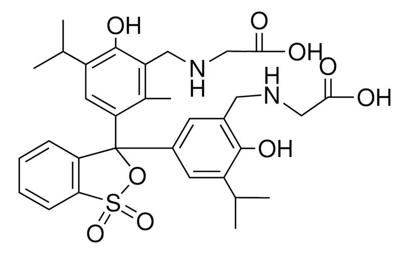 Sigma-Aldrich ({5-[3-(3-{[(CARBOXYMETHYL)AMINO]METHYL}-4-HYDROXY-5-ISOPROPYL-2-METHYLPHENYL)-1,1-DIOXIDO-3H-2,1-BENZOXATHIOL-3-YL]-2-HYDROXY-3-ISOPROPYLBENZYL}AMINO)ACETIC ACID，AldrichCPR