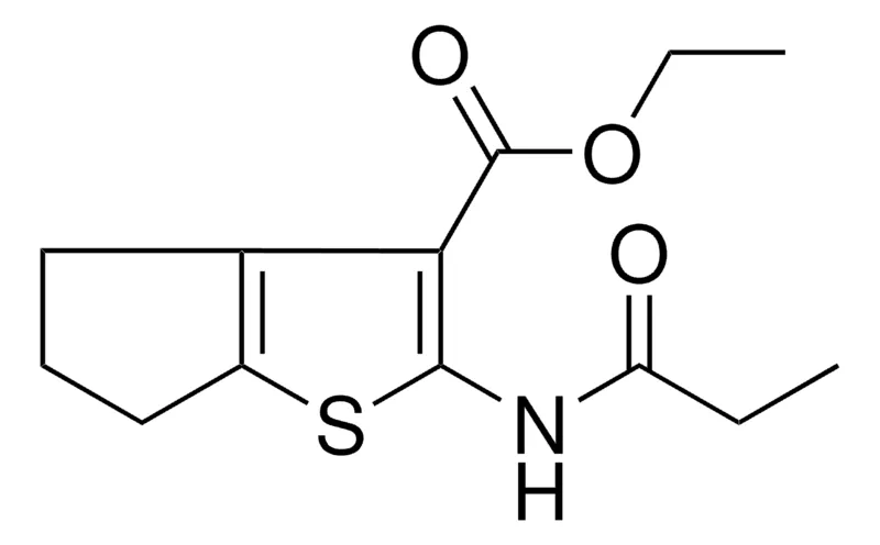 Sigma-Aldrich 2-PROPIONYLAMINO-56-DIHYDRO-4H-CYCLOPENTA(B)THIOPHENE-3-CARBOXYLIC ACID ET ESTER,AldrichCPR