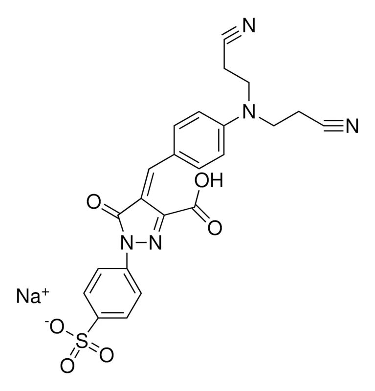 Sigma-Aldrich (BIS(CYANOETHYL)AMINOBENZYLIDENE)-OXO-SULFOPHENYL-PYRAZOLINE-CARBOXYLIC ACID, NA,AldrichCPR