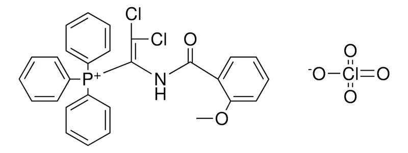 Sigma-Aldrich (2,2-DICHLORO-1-(2-MEO-BENZOYLAMINO)-VINYL)-TRIPHENYL-PHOSPHONIUM, PERCHLORATE,AldrichCPR