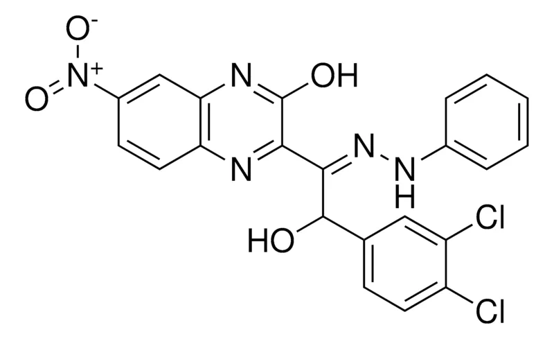 Sigma-Aldrich 2-(3,4-DICHLORO-PH)-2-HO-1-(3-HO-6-NITRO-2-QUINOXALINYL)ETHANONE PHENYLHYDRAZONE,AldrichCPR