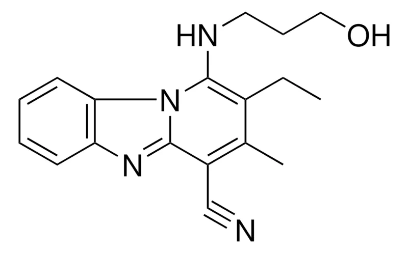 Sigma-Aldrich 2-ET-1-(3-HO-PROPYLAMINO)-3-ME-BENZO(4,5)IMIDAZO(1,2-A)PYRIDINE-4-CARBONITRILE,AldrichCPR