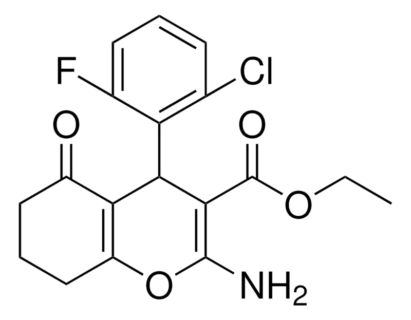 Sigma-Aldrich 2-AMINO-4-(2-CL-6-F-PH)-5-OXO-5,6,7,8-4H-4H-CHROMENE-3-CARBOXYLIC ACID ET ESTER,AldrichCPR
