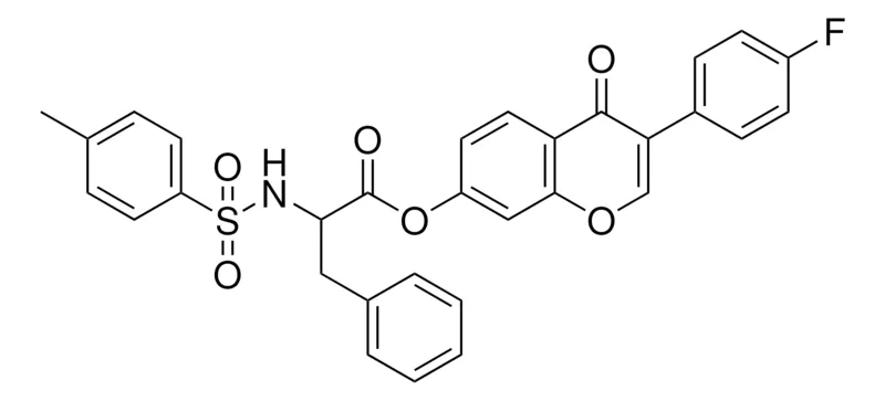 Sigma-Aldrich 3-(4-F-PH)-4-OXO-4H-CHROMEN-7-YL 2-(((4-ME-PH)SULFONYL)AMINO)-3-PHENYLPROPANOATE，AldrichCPR