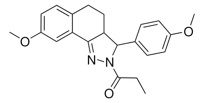 Sigma-Aldrich 8-MEO-3-(4-METHOXYPHENYL)-2-PROPIONYL-3,3A,4,5-TETRAHYDRO-2H-BENZO(G)INDAZOLE,AldrichCPR