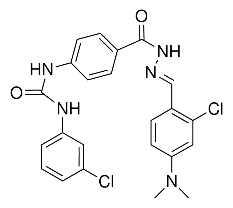 Sigma-Aldrich 4-(3(3CHLOROPHENYL)UREIDO)BENZOIC(2CHLORO4(DIMETHYLAMINO)BENZYLIDENE)HYDRAZIDE,AldrichCPR