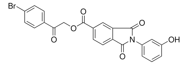 Sigma-Aldrich 2-(4-BROMOPHENYL)-2-OXOETHYL 2-(3-HYDROXYPHENYL)-1,3-DIOXO-5-ISOINDOLINECARBOXYLATE,AldrichCPR