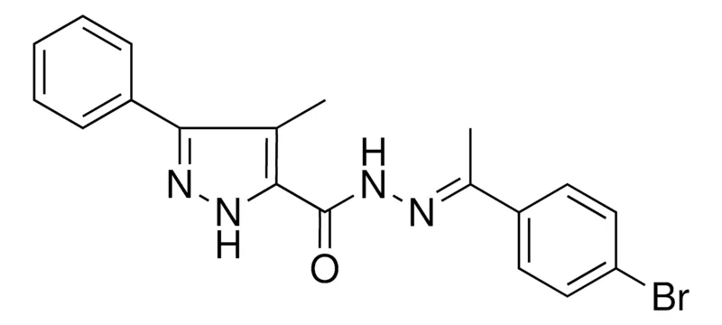 Sigma-Aldrich 4-ME-5-PH-2H-PYRAZOLE-3-CARBOXYLIC ACID (1-(4-BR-PHENYL)-ETHYLIDENE)-HYDRAZIDE,AldrichCPR