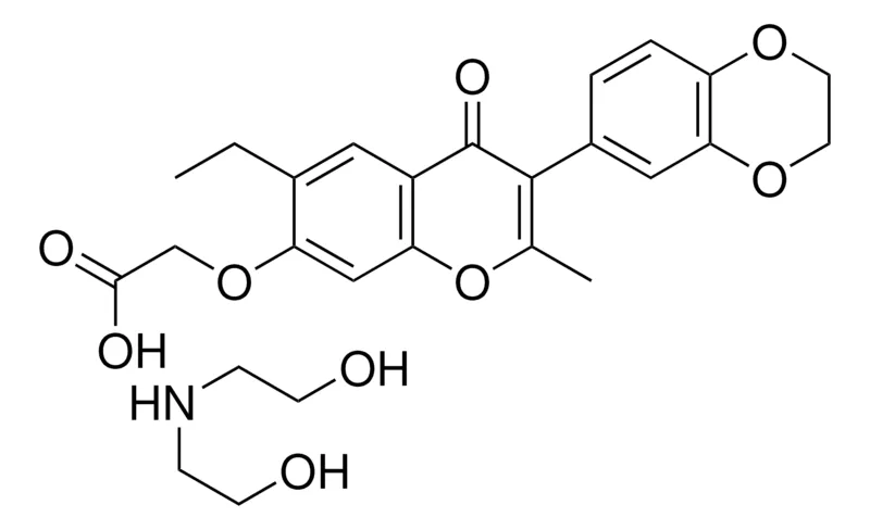 Sigma-Aldrich [[3-(2,3-dihydro-1,4-benzodioxin-6-yl)-6-ethyl-2-methyl-4-oxo-4H-chromen-7-yl]oxy]acetic acid, Bis(2-hydroxyethyl)ammonium salt，AldrichCPR