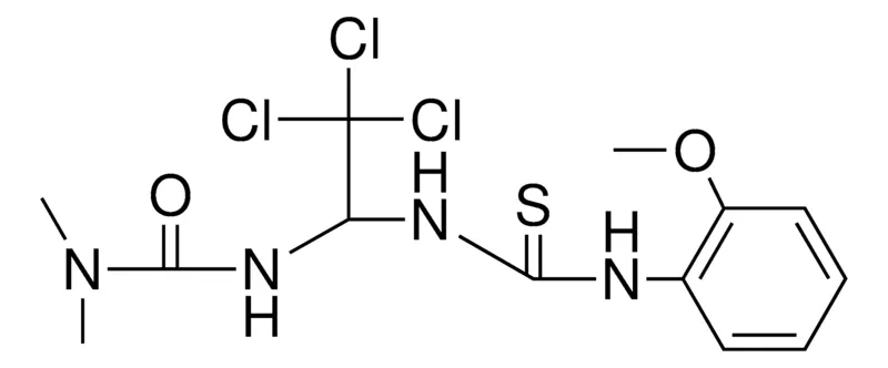 Sigma-Aldrich 1,1-DIMETHYL-3-(2,2,2-TRICHLORO-1-(3-(2-METHOXY-PHENYL)-THIOUREIDO)-ETHYL)-UREA,AldrichCPR