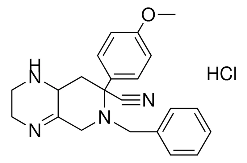Sigma-Aldrich 6-BZL-7-(4-MEO-PH)-OCTAHYDRO-PYRIDO(3,4-B)PYRAZINE-7-CARBONITRILE, HYDROCHLORIDE,AldrichCPR