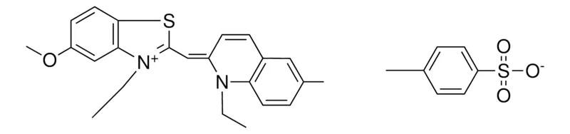 Sigma-Aldrich ET-(ET-ME-QUINOLIN-YLIDENEMETHYL)-5-MEO-BENZOTHIAZOL-3-IUM, TOLUENE-4-SULFONATE,AldrichCPR