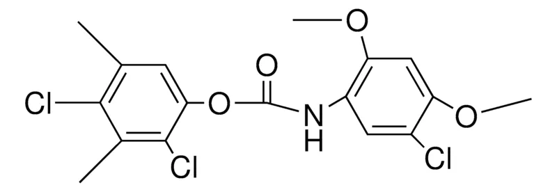 Sigma-Aldrich 2,4-DICHLORO-3,5-DIMETHYLPHENYL N-(5-CHLORO-2,4-DIMETHOXYPHENYL)CARBAMATE,AldrichCPR