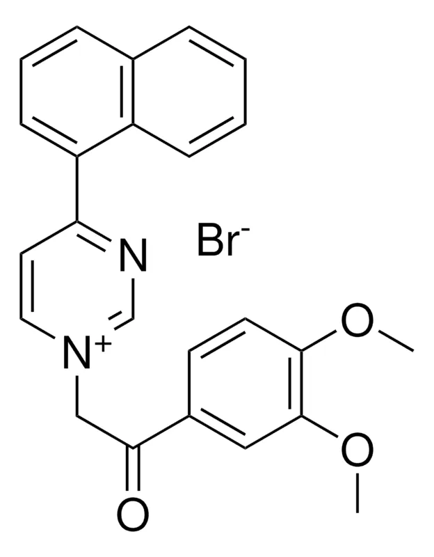 Sigma-Aldrich 1-(2-(3,4-DIMETHOXYPHENYL)-2-OXOETHYL)-4-(1-NAPHTHYL)PYRIMIDIN-1-IUM BROMIDE,AldrichCPR