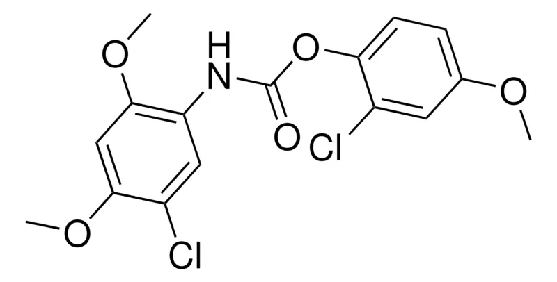 Sigma-Aldrich 2-CHLORO-4-METHOXYPHENYL N-(5-CHLORO-2,4-DIMETHOXYPHENYL)CARBAMATE,AldrichCPR