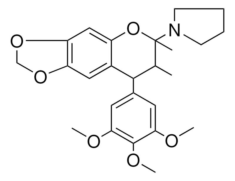 Sigma-Aldrich 1-(6,7-DI-ME-8-(3,4,5-TRI-MEO-PH)-6H-(1,3)DIOXOLO(4,5-G)CHROMEN-YL)-PYRROLIDINE,AldrichCPR