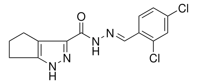 Sigma-Aldrich 1,4,5,6-4H-CYCLOPENTAPYRAZOLE-3-CARBOXYLIC ACID (2,4-DI-CL-BENZYLIDENE)HYDRAZIDE,AldrichCPR