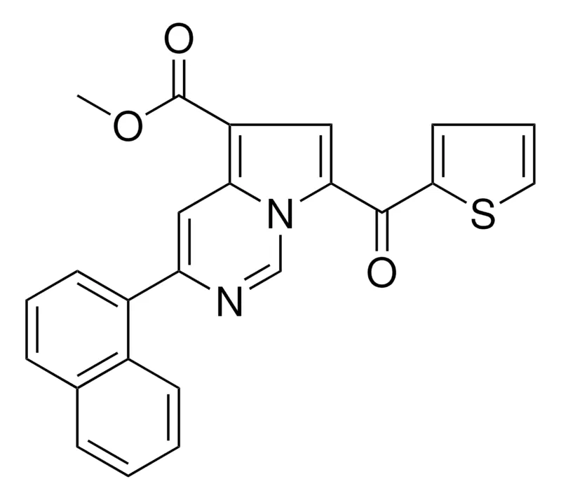 Sigma-Aldrich ME 3-(1-NAPHTHYL)-7-(2-THIENYLCARBONYL)PYRROLO(1,2-C)PYRIMIDINE-5-CARBOXYLATE,AldrichCPR