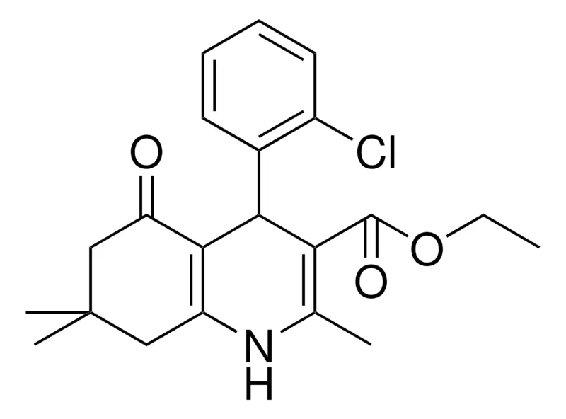 Sigma-Aldrich 4(2-CL-PH)2,7,7-TRI-ME-5-OXO-1,4,5,6,7,8-6H-QUINOLINE-3-CARBOXYLIC ACID ET ESTER,AldrichCPR