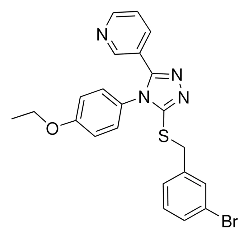 Sigma-Aldrich 4-(3-((3-BROMOBENZYL)THIO)-5-(3-PYRIDINYL)-4H-1,2,4-TRIAZOL-4-YL)PH ETHYL ETHER,AldrichCPR