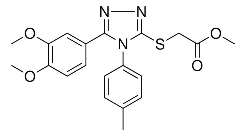 Sigma-Aldrich ME ((5-(3,4-DIMETHOXYPHENYL)-4-(4-ME-PHENYL)-4H-1,2,4-TRIAZOL-3-YL)THIO)ACETATE,AldrichCPR