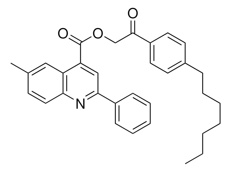 Sigma-Aldrich 2-(4-HEPTYLPHENYL)-2-OXOETHYL 6-METHYL-2-PHENYL-4-QUINOLINECARBOXYLATE,AldrichCPR