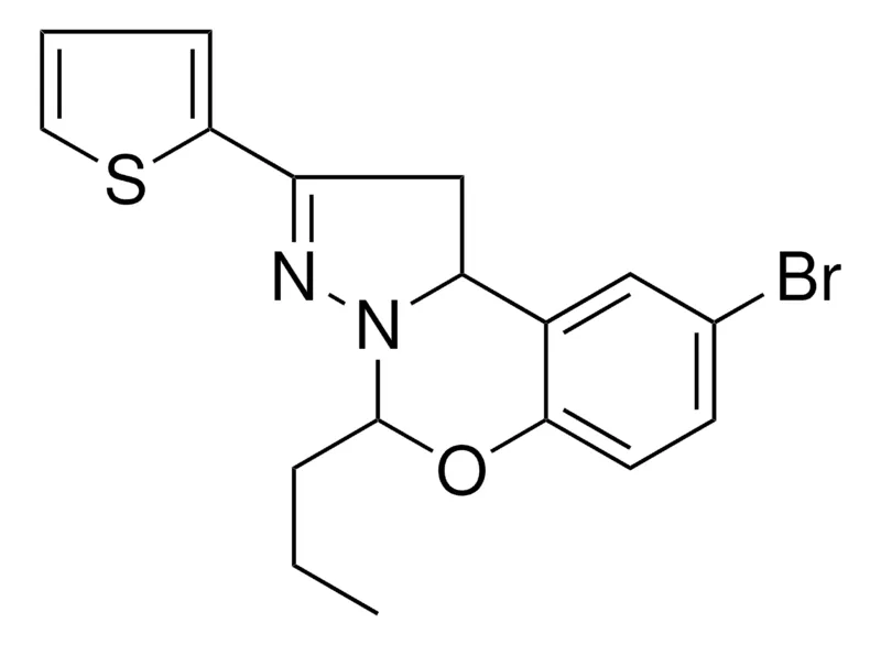 Sigma-Aldrich 8-BR-4-PR-2-THIOPHEN-2-YL-1,9B-DIHYDRO-5-OXA-3,3A-DIAZA-CYCLOPENTA(A)NAPHTHALENE,AldrichCPR
