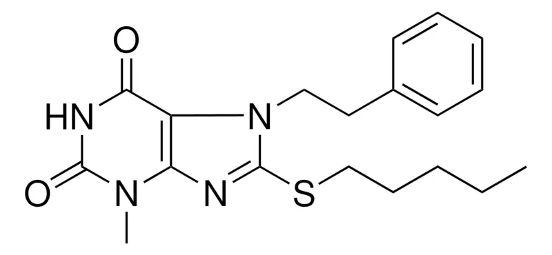 Sigma-Aldrich 3-METHYL-8-PENTYLSULFANYL-7-PHENETHYL-3,7-DIHYDRO-PURINE-2,6-DIONE,AldrichCPR