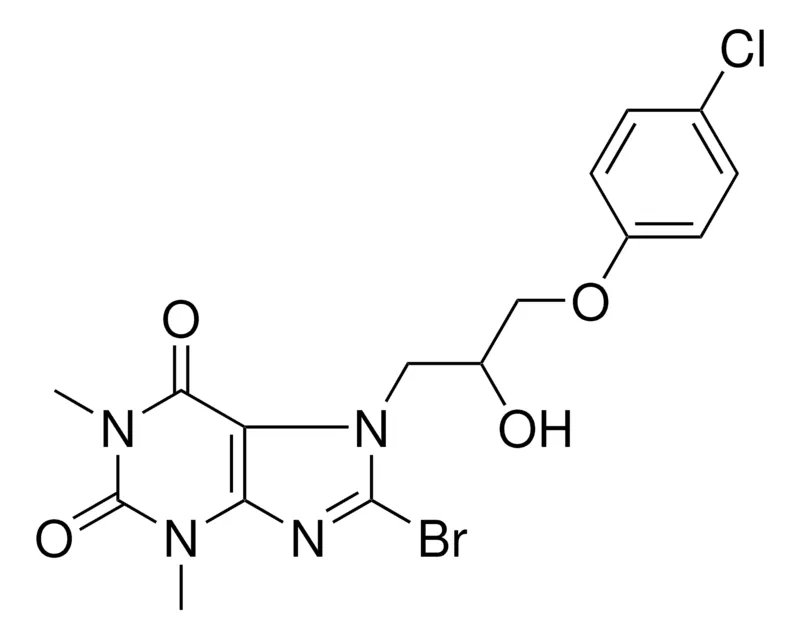 Sigma-Aldrich 8-BR-7-(3-(4-CL-PHENOXY)-2-HO-PROPYL)-1,3-DI-ME-3,7-DIHYDRO-1H-PURINE-2,6-DIONE,AldrichCPR