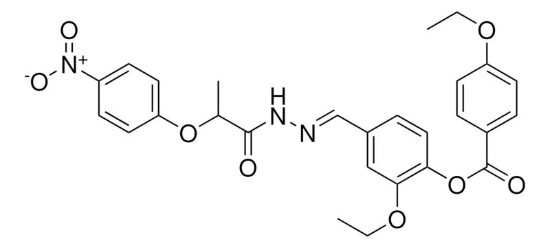 Sigma-Aldrich 2-ETHOXY-4-(2-(2-(4-NITROPHENOXY)PROPANOYL)CARBOHYDRAZONOYL)PH 4-ETHOXYBENZOATE,AldrichCPR