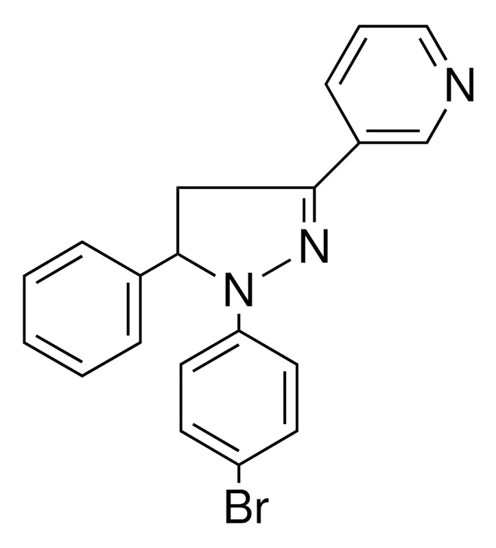 Sigma-Aldrich 3-(1-(4-BROMO-PHENYL)-5-PHENYL-4,5-DIHYDRO-1H-PYRAZOL-3-YL)-PYRIDINE,AldrichCPR