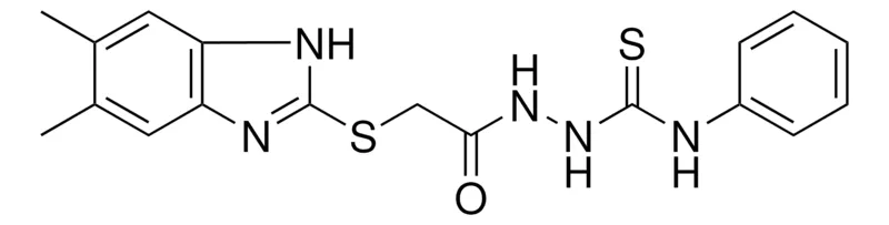 Sigma-Aldrich 2-{[(5,6-DIMETHYL-1H-BENZIMIDAZOL-2-YL)SULFANYL]ACETYL}-N-PHENYLHYDRAZINECARBOTHIOAMIDE，AldrichCPR