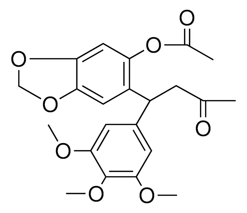 Sigma-Aldrich ACETIC ACID 6-(3-OXO-1-(3,4,5-TRIMETHOXY-PH)-BUTYL)-BENZO(1,3)DIOXOL-5-YL ESTER,AldrichCPR