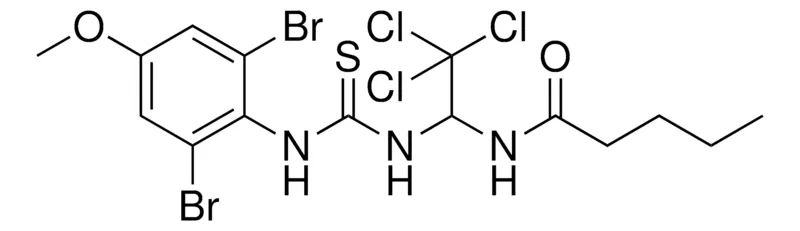 Sigma-Aldrich PENTANOIC ACID (2,2,2-TRICHLORO-1-(3-(2,6-DIBROMO-4-MEO-PH)-THIOUREIDO)-ET)AMIDE,AldrichCPR