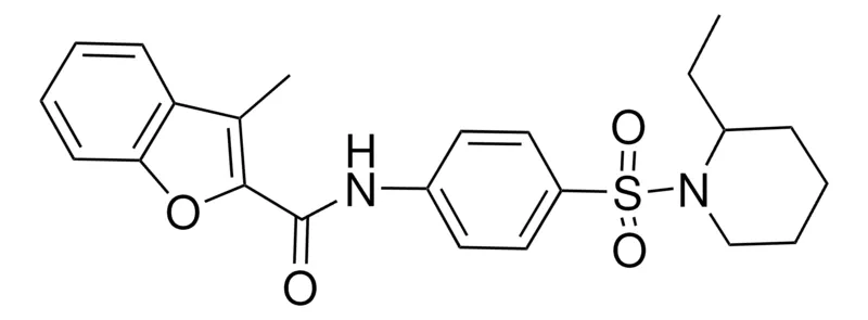 Sigma-Aldrich N-(4-((2-ET-1-PIPERIDINYL)SULFONYL)PHENYL)-3-METHYL-1-BENZOFURAN-2-CARBOXAMIDE,AldrichCPR