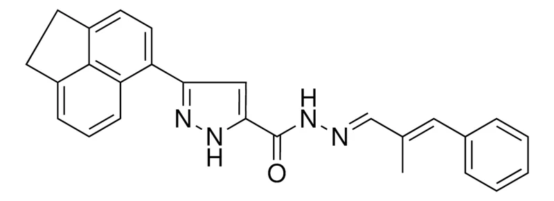 Sigma-Aldrich 5-ACENAPHTHEN-5-YL-2H-PYRAZOLE-3-CARBOXYLIC ACID (2-ME-3-PH-ALLYLIDENE)HYDRAZIDE,AldrichCPR