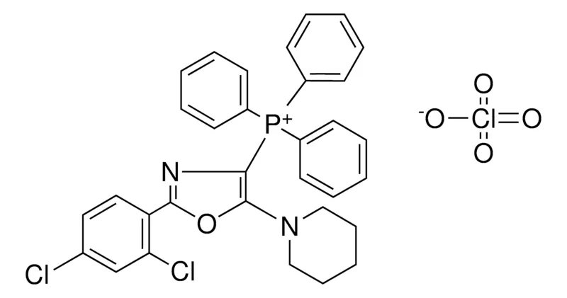 Sigma-Aldrich (2-(DI-CL-PH)-5-PIPERIDIN-1-YL-OXAZOL-4-YL)-TRIPHENYL-PHOSPHONIUM, PERCHLORATE,AldrichCPR