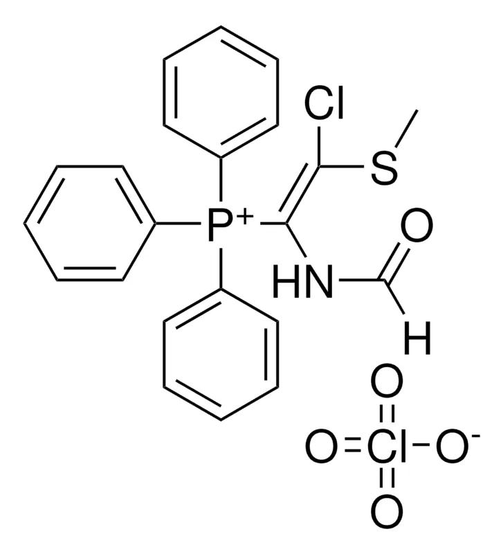 Sigma-Aldrich (2-CL-1-FORMYLAMINO-2-METHYLSULFANYL-VINYL)-TRIPHENYL-PHOSPHONIUM, PERCHLORATE，AldrichCPR