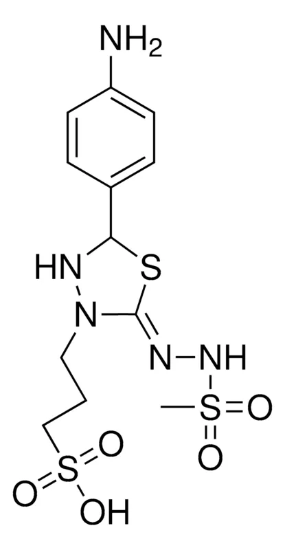 Sigma-Aldrich METHANESULFONIC (4-AMINOPHENYL-SULFOPROPYL-THIADIAZOL-2-IN-5-YLIDENE)HYDRAZIDE,AldrichCPR