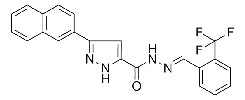 Sigma-Aldrich 5-NAPHTHALEN-2-YL-2H-PYRAZOLE-3CARBOXYLIC ACID (2-TRI-F-ME-BENZYLIDENE)HYDRAZIDE,AldrichCPR