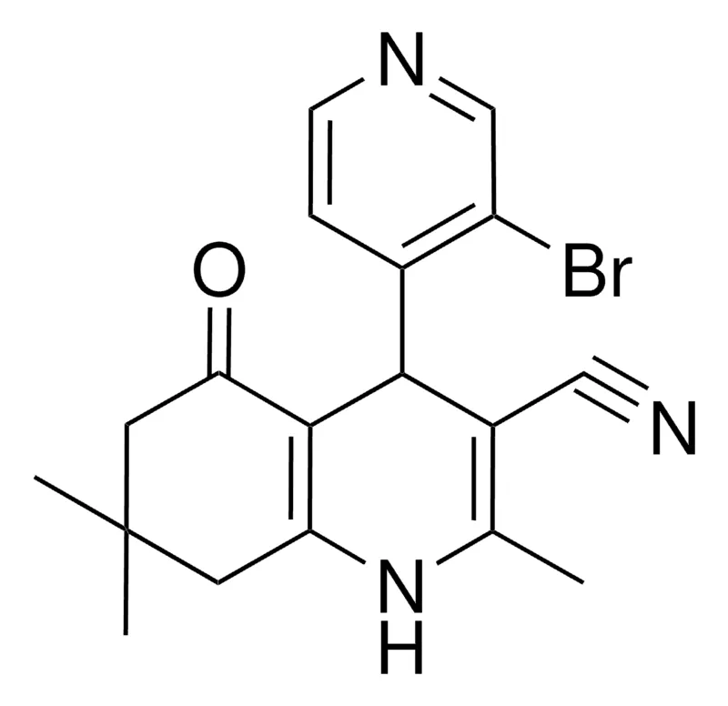Sigma-Aldrich 4-(3-BROMO-4-PYRIDINYL)-2,7,7-TRIMETHYL-5-OXO-1,4,5,6,7,8-HEXAHYDRO-3-QUINOLINECARBONITRILE,AldrichCPR