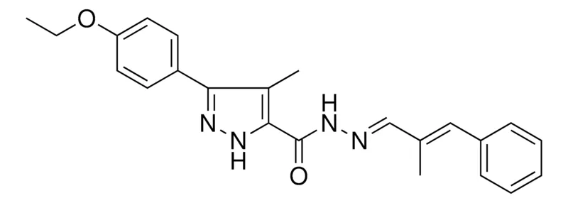Sigma-Aldrich 5(4-ETHOXY-PH)4-ME-2H-PYRAZOLE-3-CARBOXYLIC ACID (2-ME-3-PH-ALLYLIDENE)HYDRAZIDE,AldrichCPR