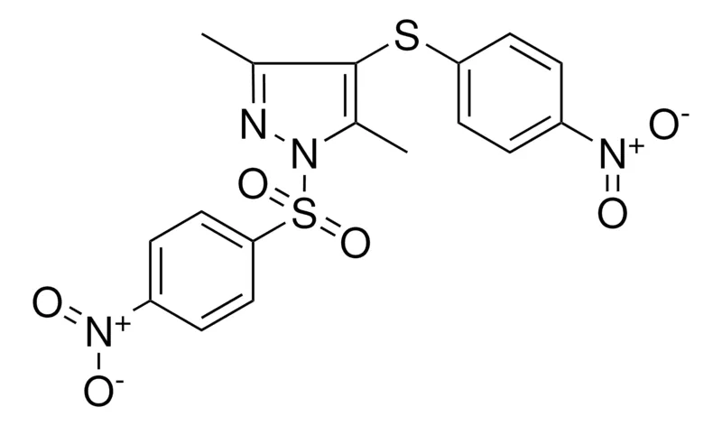 Sigma-Aldrich 3,5-DIMETHYL-1-(4-NITRO-BENZENESULFONYL)-4-(4-NITRO-PHENYLSULFANYL)-1H-PYRAZOLE,AldrichCPR